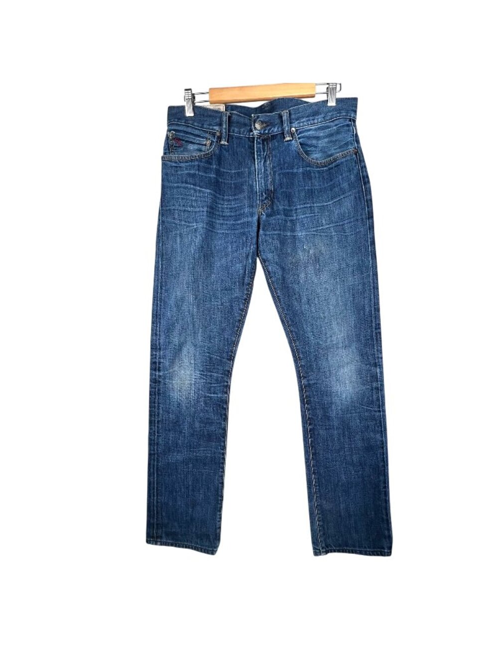 Vtg Polo Ralph Lauren Denim Jeans Y2K Mens 32x32 Classic Straight Blue RL Logo